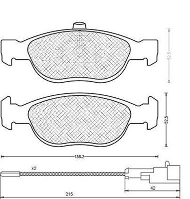 MAGNETI MARELLI Комплект тормозных колодок, дисковый тормоз 430216171034